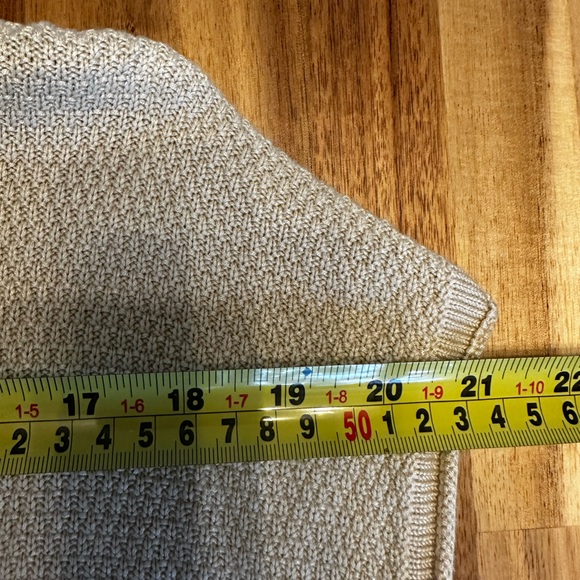 Knit Cap Sleeved Beige Multi Color Striped Top size XL - Picture 9 of 13